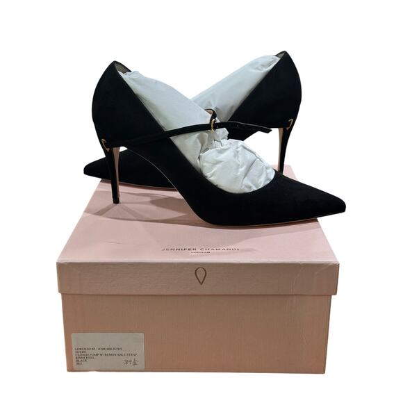 Jennifer Chamandi Lorenzo 85mm Black Suede Pumps sz. 39.5 eu - Picture 4 of 9